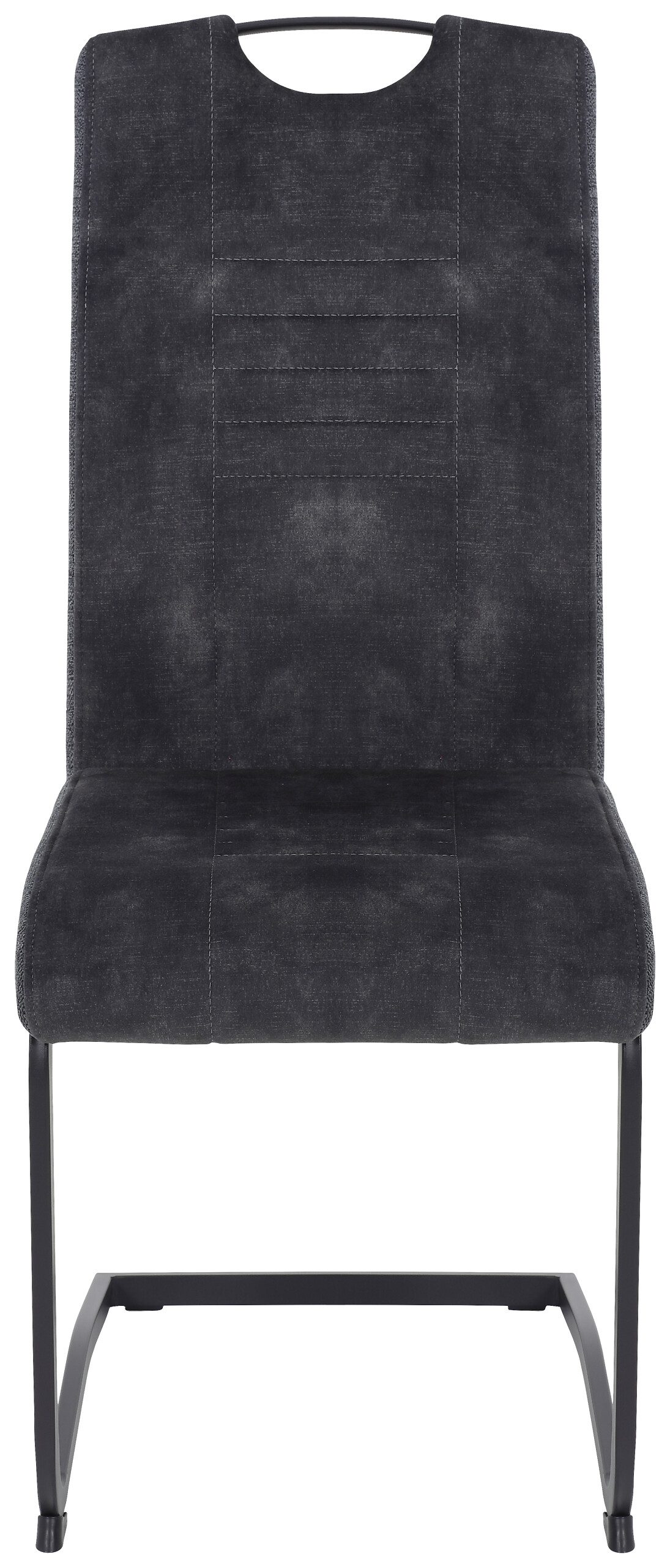 Schwingstuhl Riga, 4er-Set anthrazit Webstoff B/H/T: ca. 44x100x60 cm