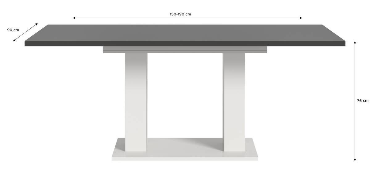 Esstisch MOTION grau B/H/T: ca. 150x76x90 cm