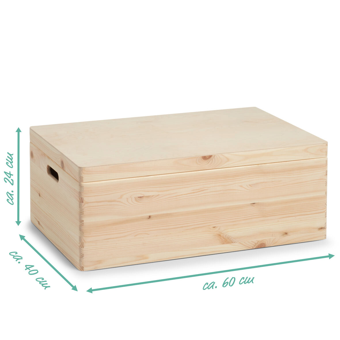 Zeller Allzweckkiste natur Kiefer B/H/L: ca. 60x24x40 cm