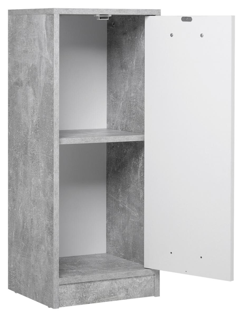 Bad-Set Madeira Beton Optik weiß B/H/T: ca. 123x76,5x28 cm