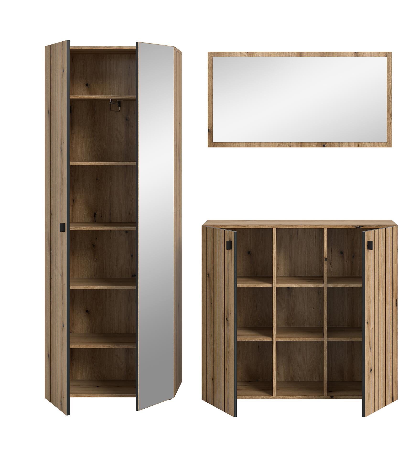 Garderobenset STATION Evoke Oak Nachbildung B/H/T: ca. 191x192x37 cm Garderobenset STATION Evoke Oak Nachbildung B/H/T: ca. 191x192x37 cm