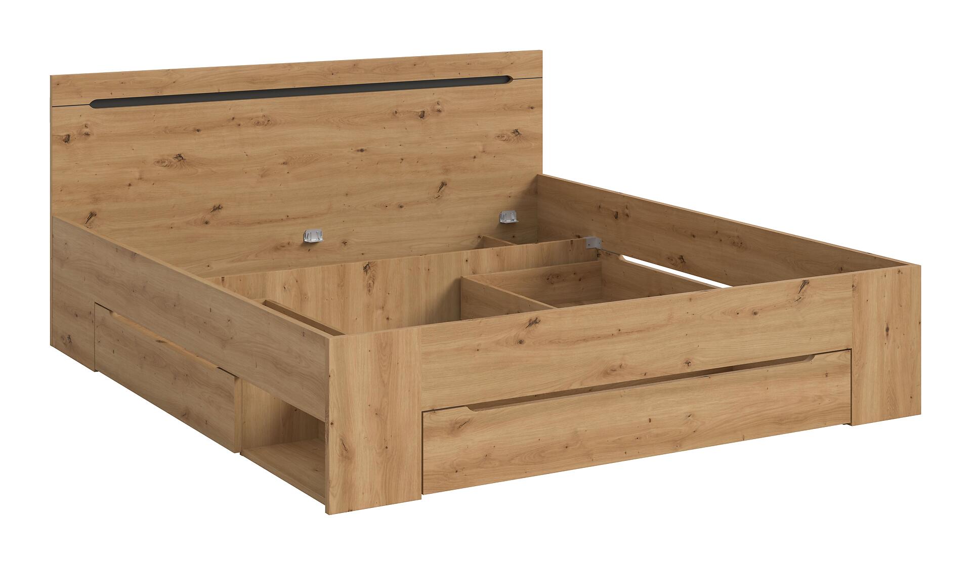 Bett CANU basaltgrau Artisan Nachbildung Bett CANU basaltgrau Artisan Nachbildung