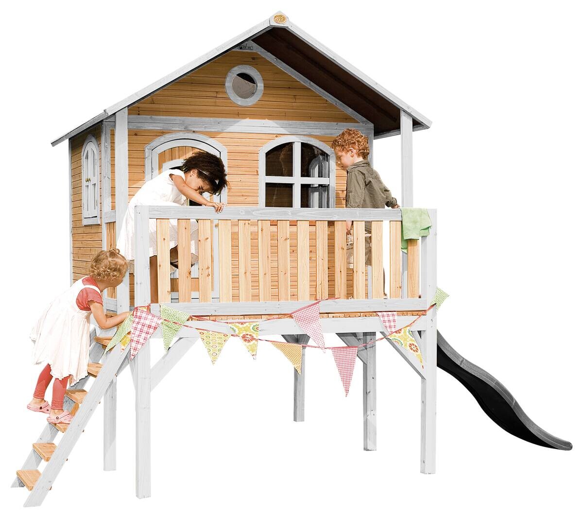 AXI Spielhaus Sophie braun B/H/L: ca. 380x274x212 cm