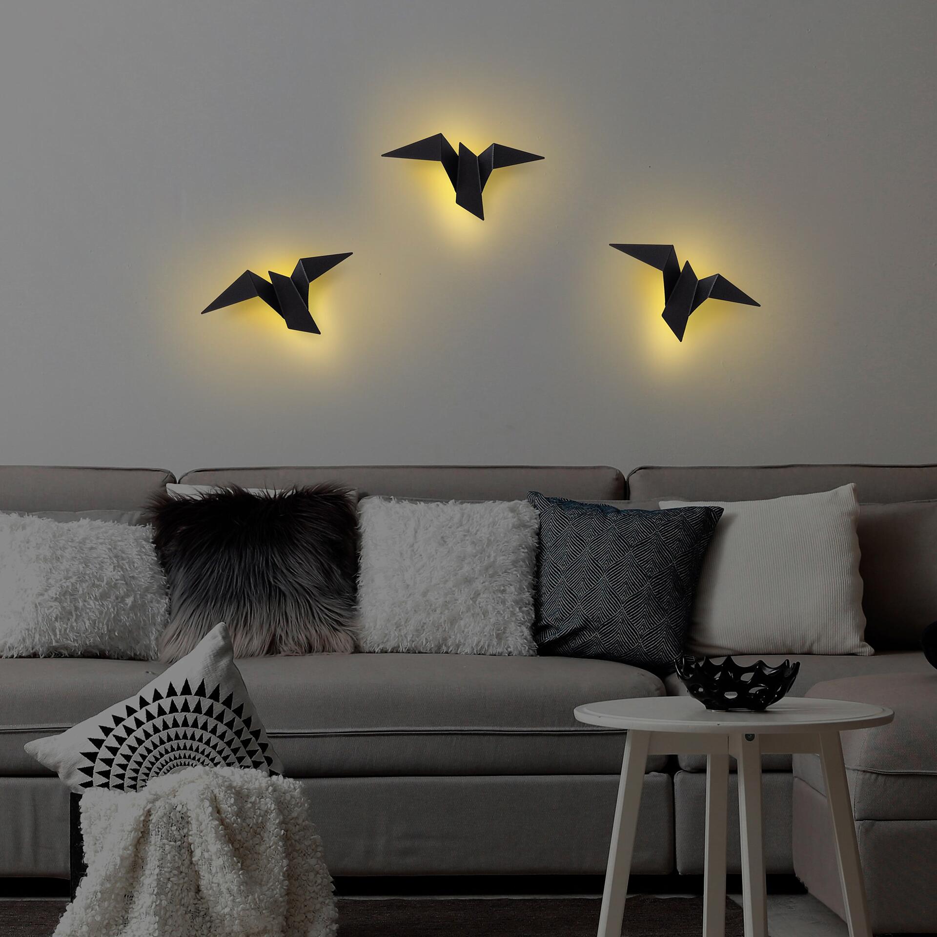 Opviq Wandleuchte 119FRS1146 schwarz Metall B/H/L: ca. 16x12x31 cm 1 Brennstellen