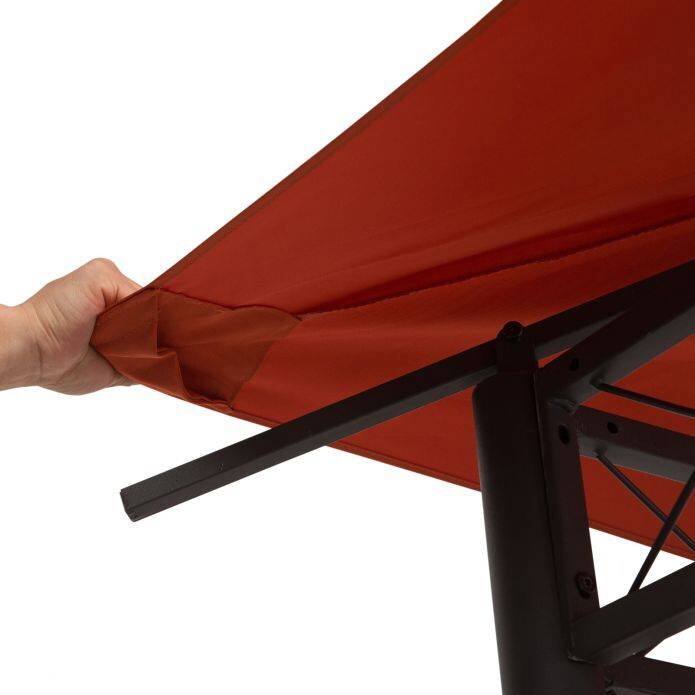 Outsunny Ersatzdach orange Polyester-Mischgewebe B/L: ca. 300x300 cm