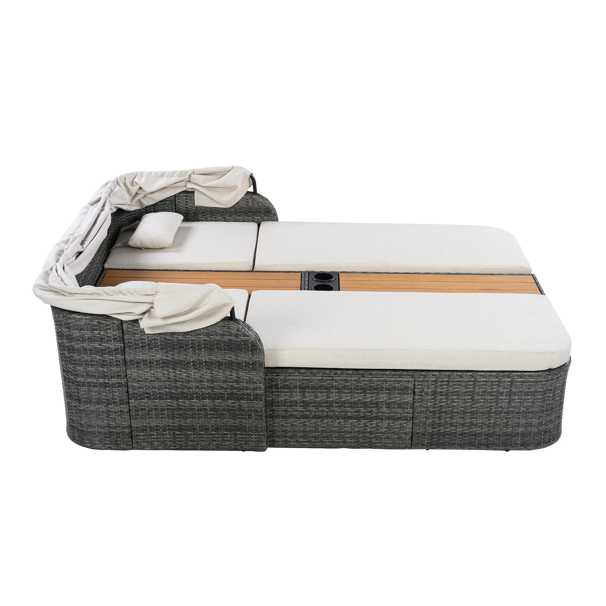 POCOline Gartenliege beige Stahl