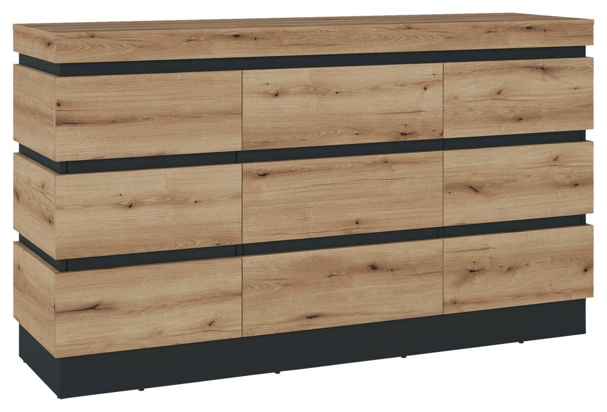 Sideboard Corte Eiche Evoke Coast Nachbildung anthrazit B/H/T: ca. 161x92,5x45 cm