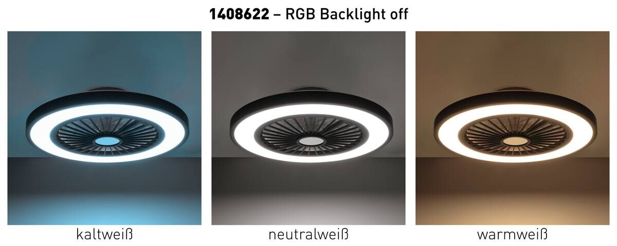 Näve Leuchten Deckenleuchte 1408622 schwarz Metall Kunststoff B/H/T: ca. 54x16x54 cm null 3 Brennstellen