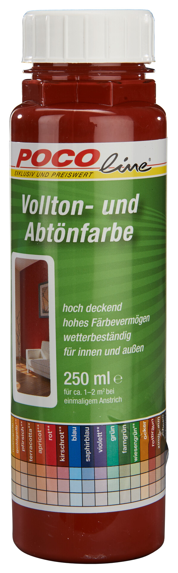 POCOline Vollton- und Abtönfarbe rotbraun ca. 0,25 l