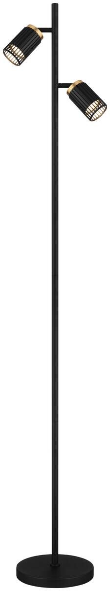 GLOBO Stehleuchte mattschwarz Metall Aluminium B/H/T/L: ca. 22x158x27,5x27,5 cm GU10 2 Brennstellen