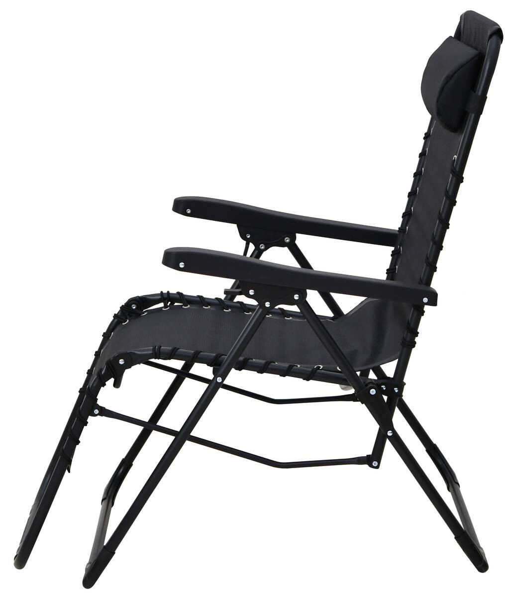 Relaxsessel schwarz Stahl B/H/L: ca. 63x107x93 cm