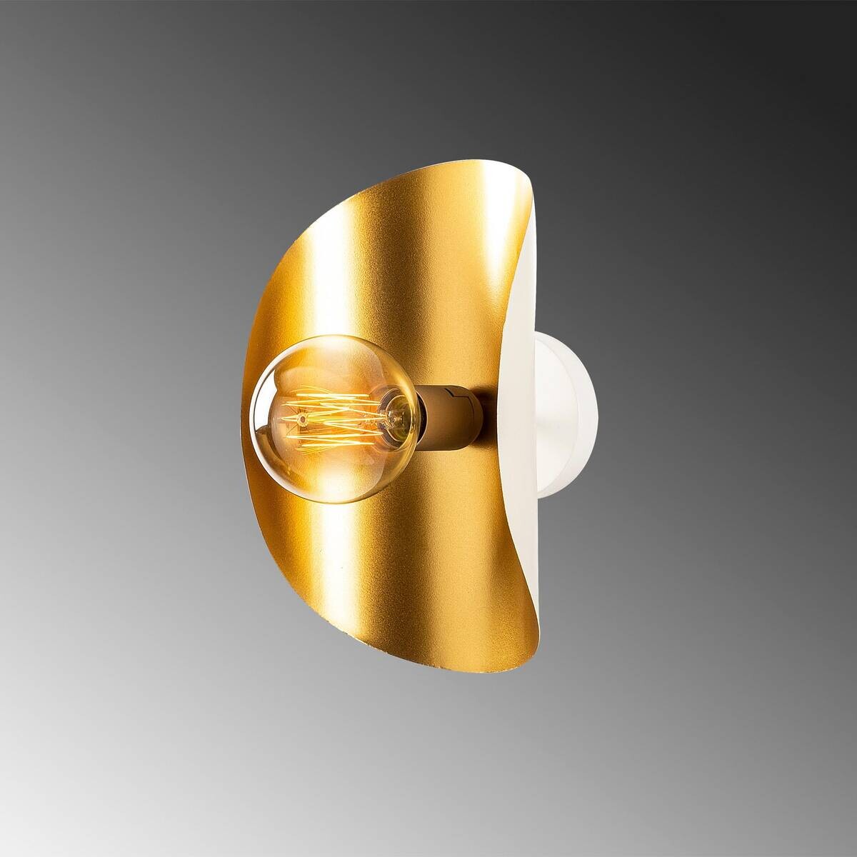 Opviq Wandleuchte Sivani gold weiß Eisen B/H/T/L: ca. 13x30x13x17 cm E27 1 Brennstellen