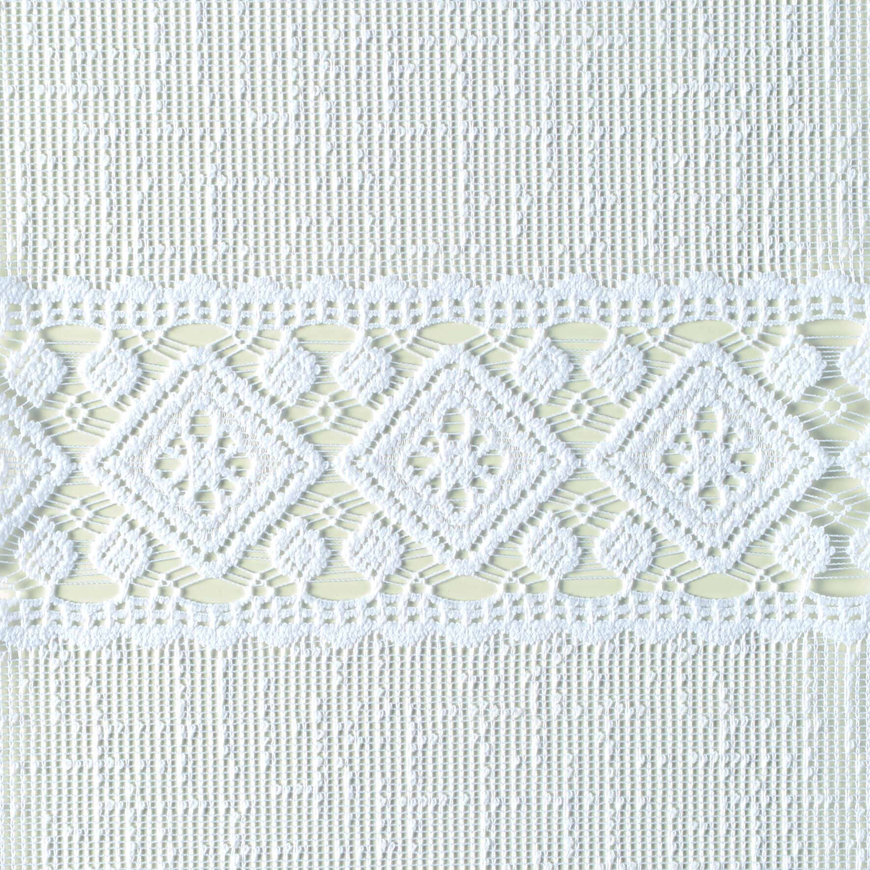 Scheibengardinen-Meterware weiß H: ca. 30 cm