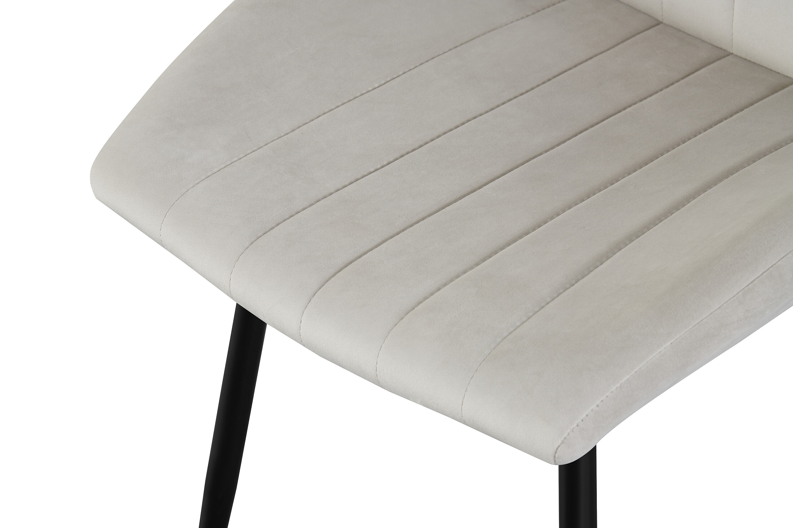 Stuhl CHRISTIN, 2er Set creme Samt B/H/T: ca. 52x58x75 cm