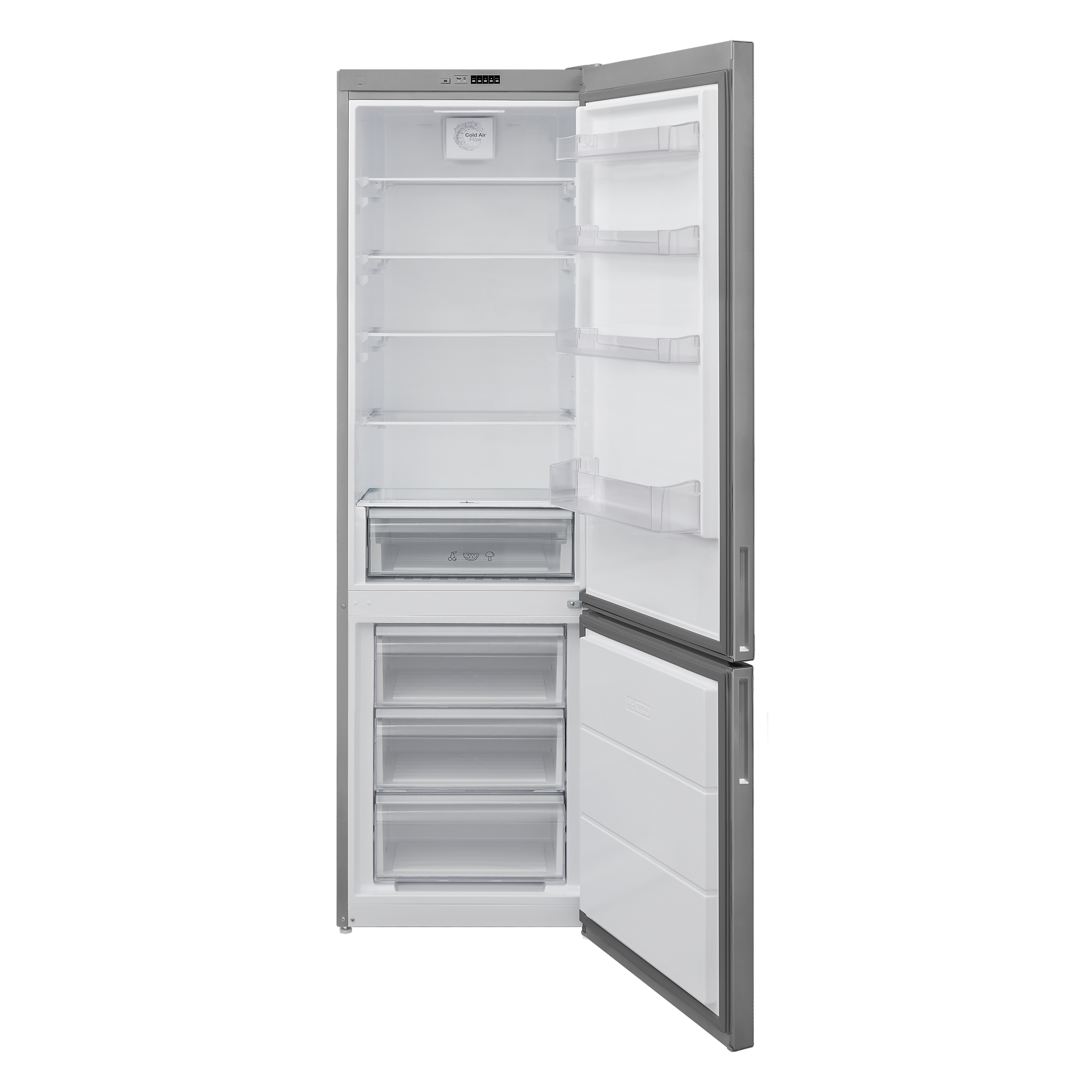 Telefunken Kühl-/Gefrierkombination TF-KS-483PID Inox B/H/T: ca. 60x201x65 cm