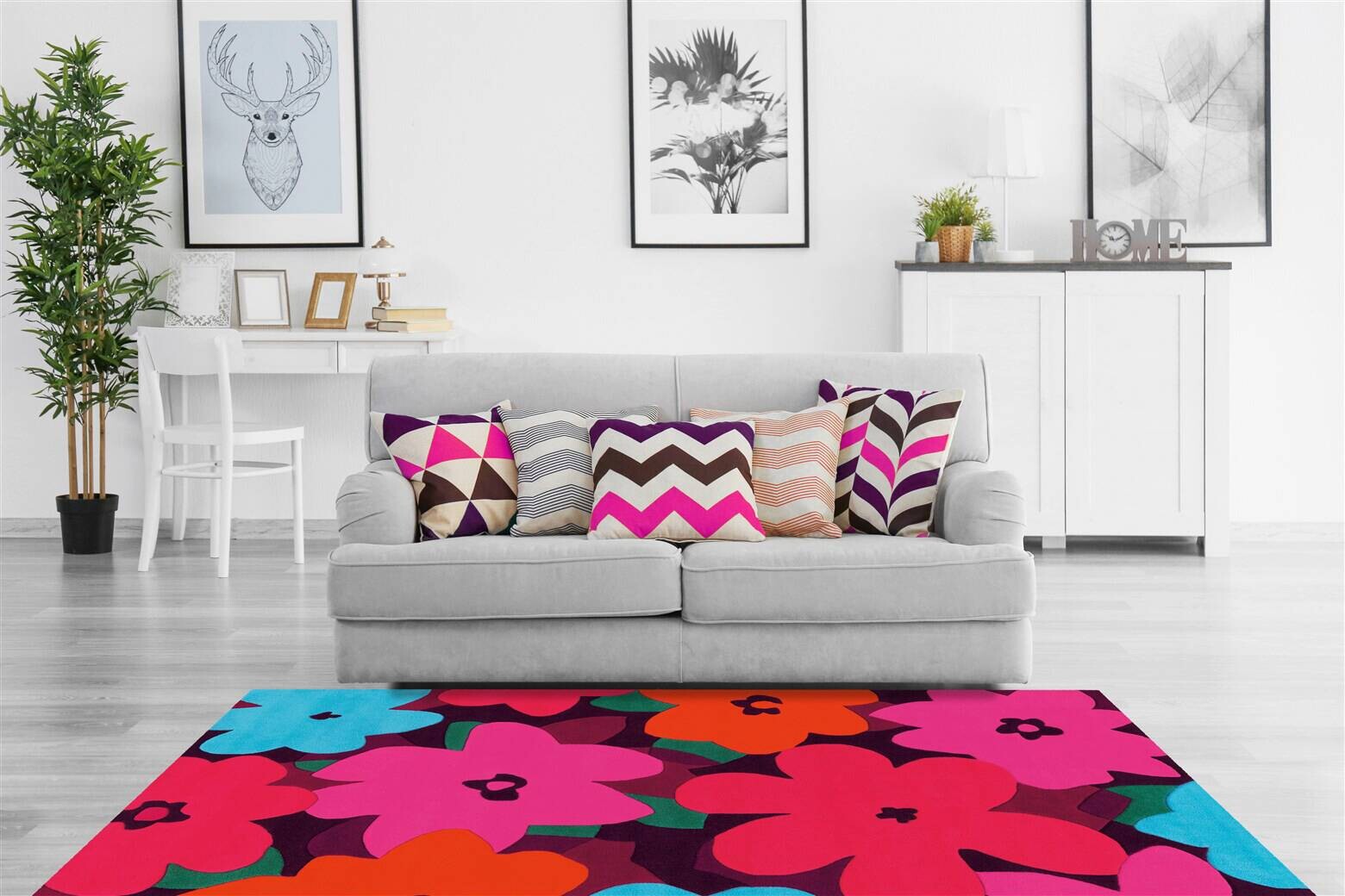 Arte Espina Kurzflorteppich Sam 4135 pink B/L: ca. 140x200 cm