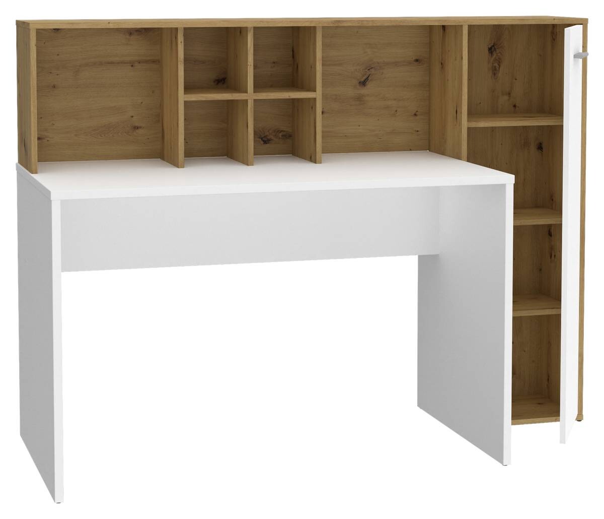 Schreibtisch weiß Eiche Artisan Nachbildung B/H/T: ca. 158x116x66 cm