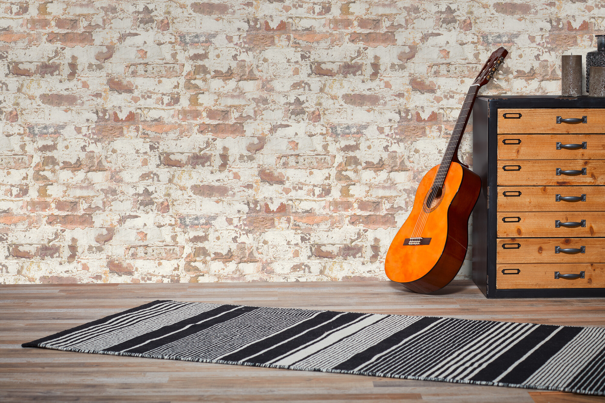 A.S.Creation Vliestapete weiß rot B/H/D: ca. 53x1005x8 cm