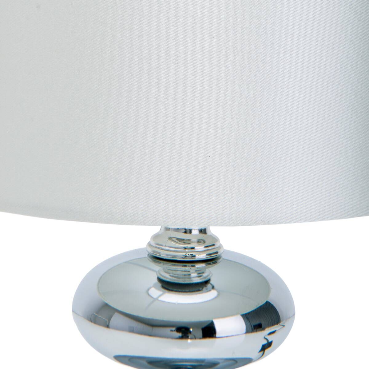 Näve Leuchten Tischleuchte 3098123 weiß Textil Metall B/H/T: ca. 15x28,5x15 cm E14 1 Brennstellen