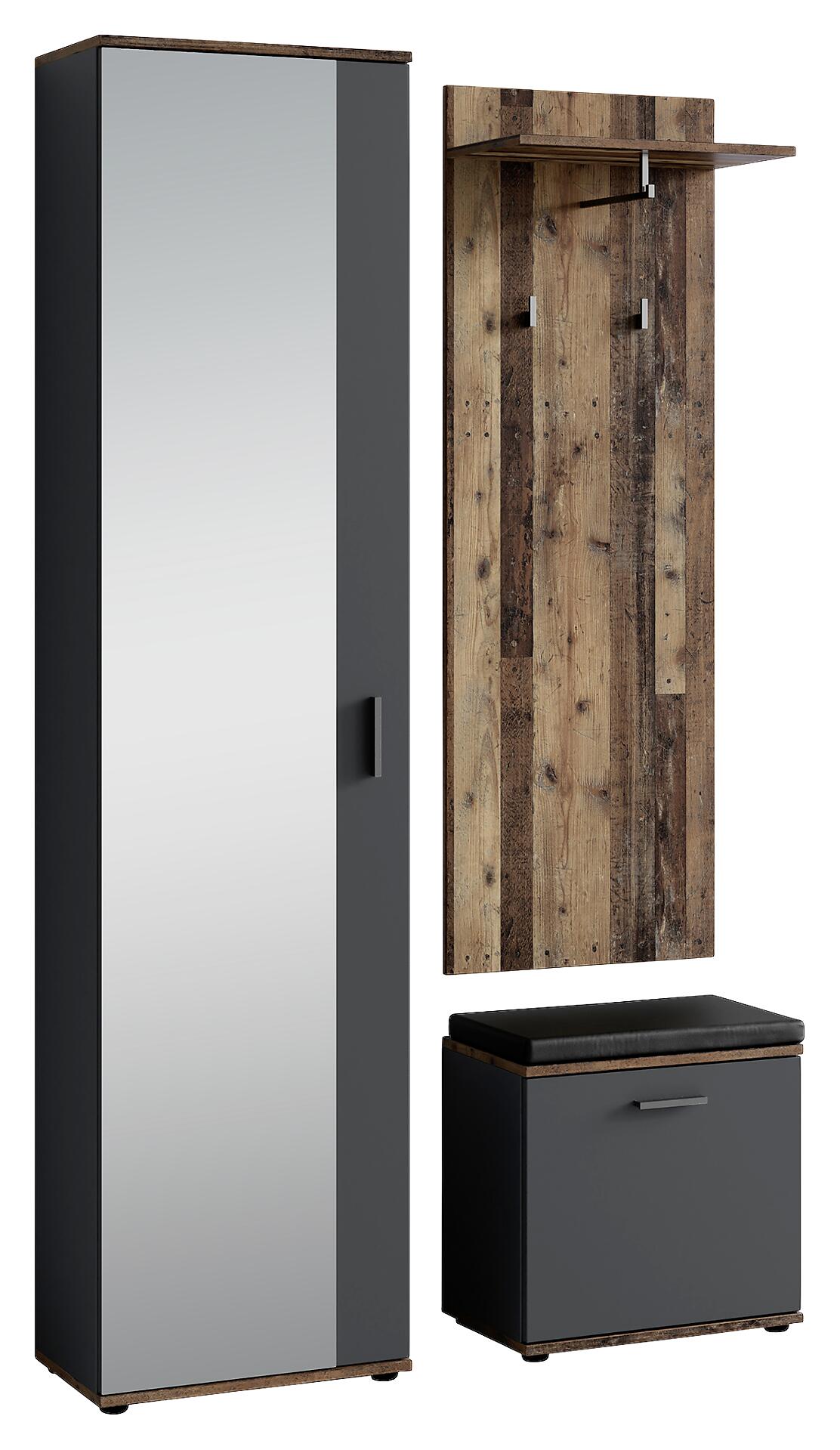 Garderobenset JAKOB Set 3-tlg. anthrazit Garderobenset JAKOB Set 3-tlg. anthrazit