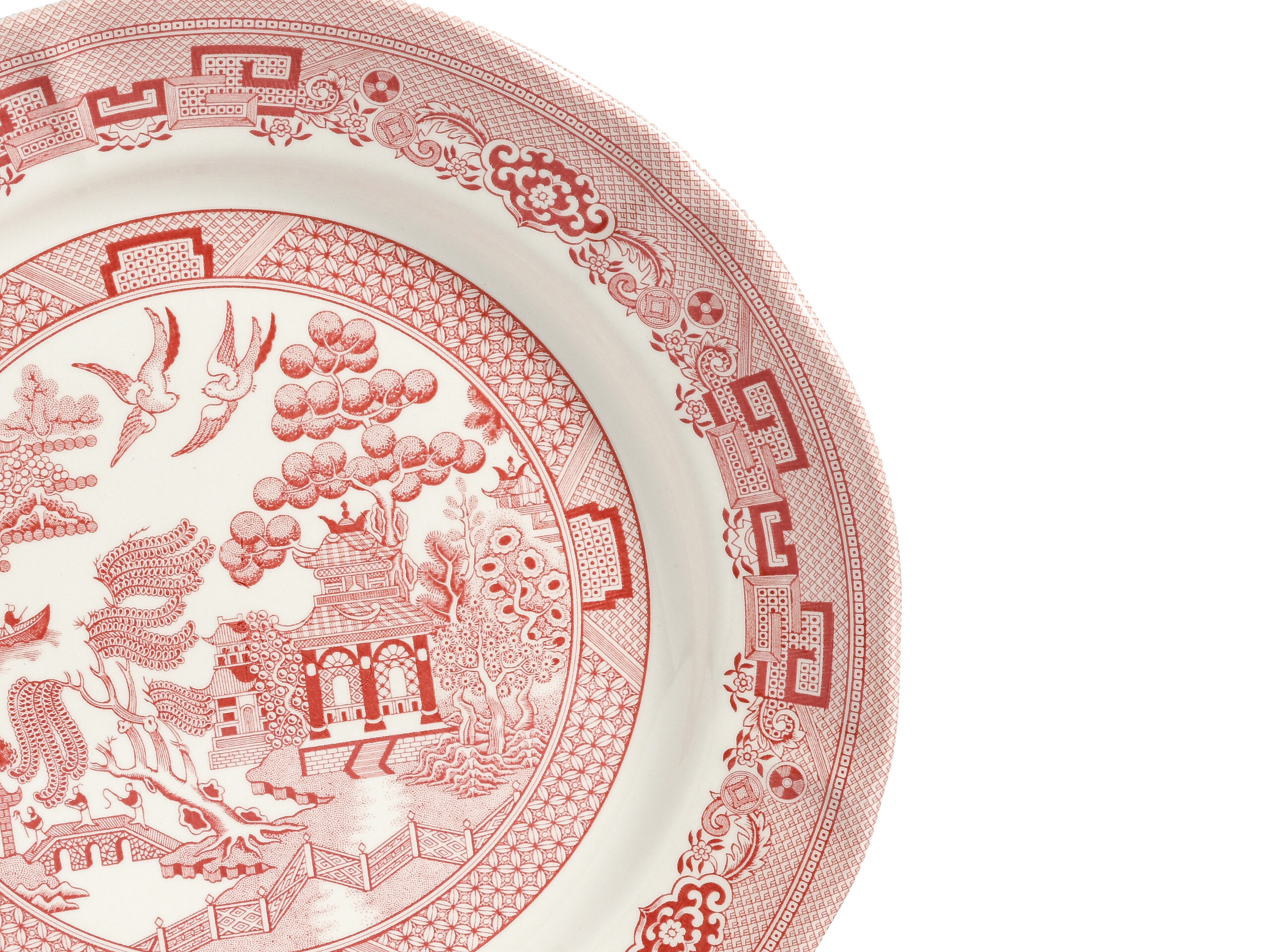 CreaTable Tafelservice China Town rot Steingut 18 tlg.