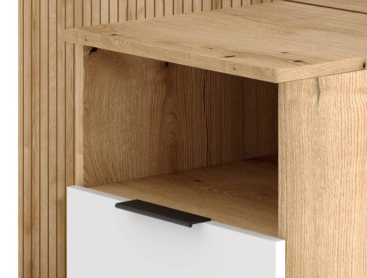 Garderobe NORDIC Eiche Evoke Oak Nachbildung weiß B/H/T: ca. 100x204x40 cm