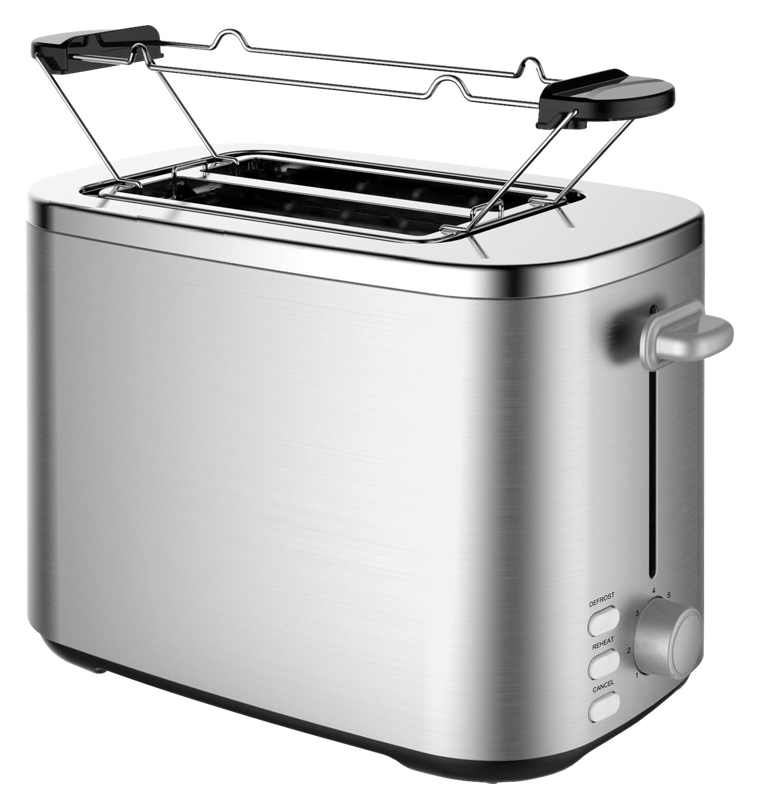 POCOline Toastautomat silber Edelstahl Kunststoff B/H/L: ca. 16,8x19x28,4 cm