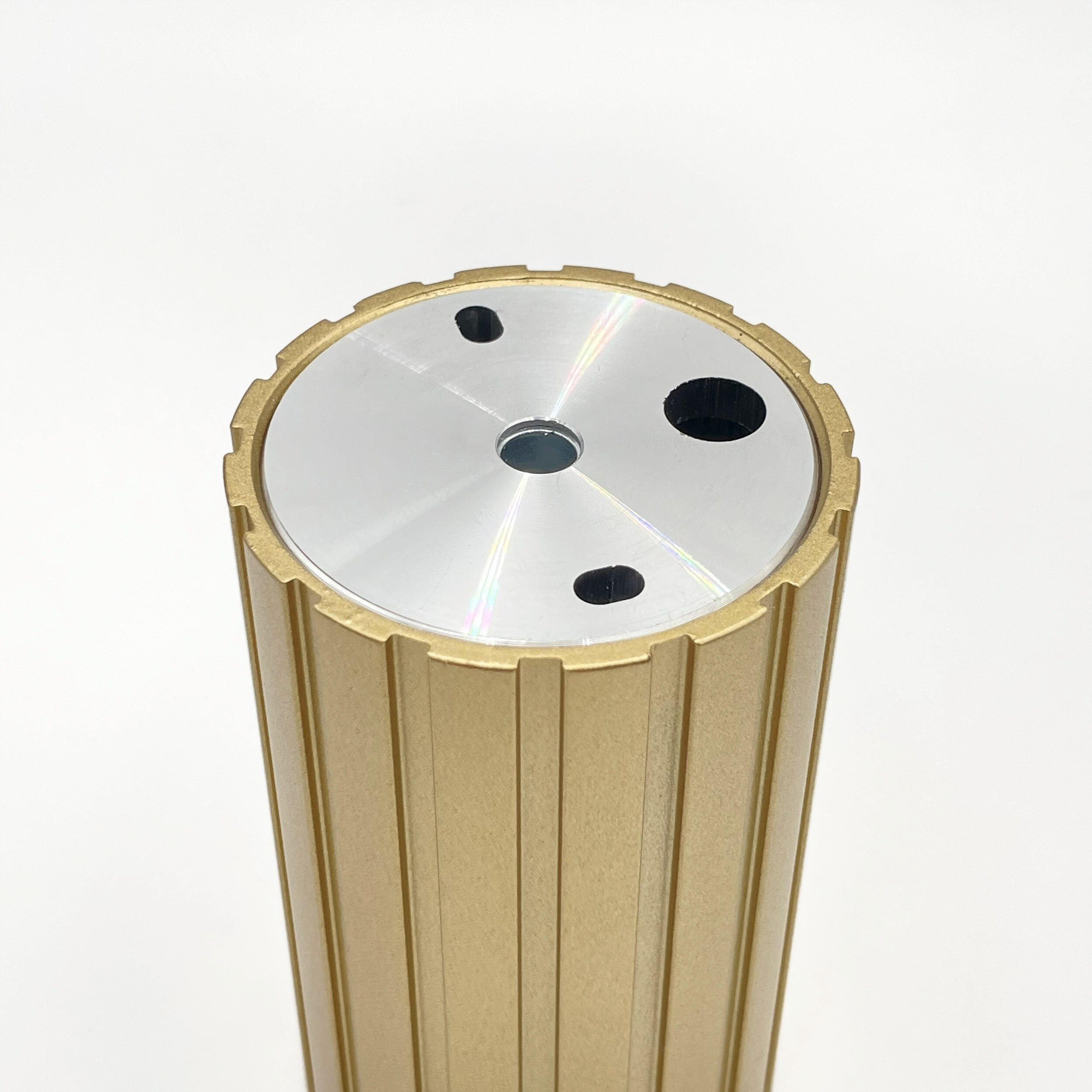 Lamkur Strahler Prisma gold Stahl B/H/L: ca. 6,5x10x6,5 cm 1 Brennstellen