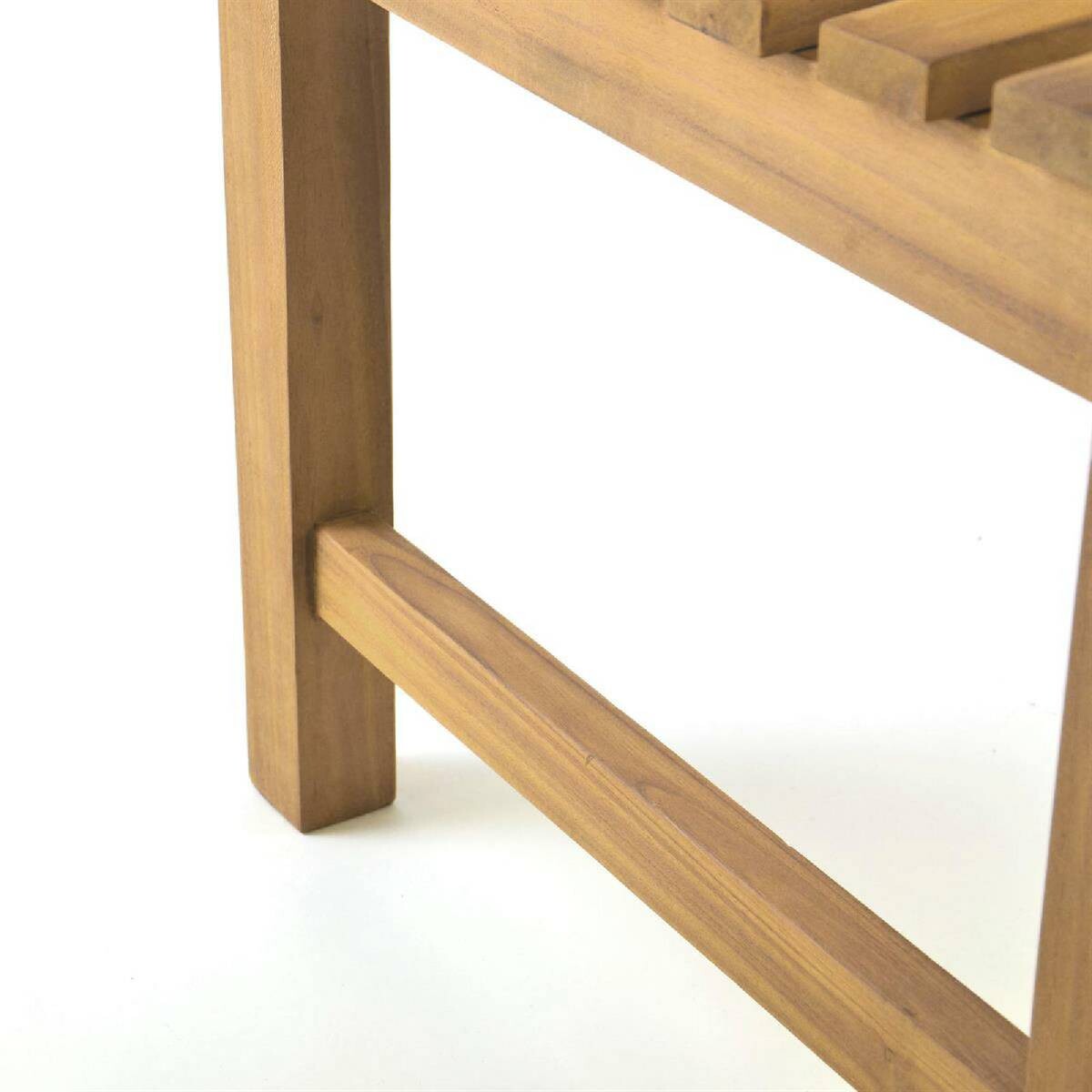 VCM Gartenstuhl hellbraun Teakholz B/H/T: ca. 60x91x62 cm