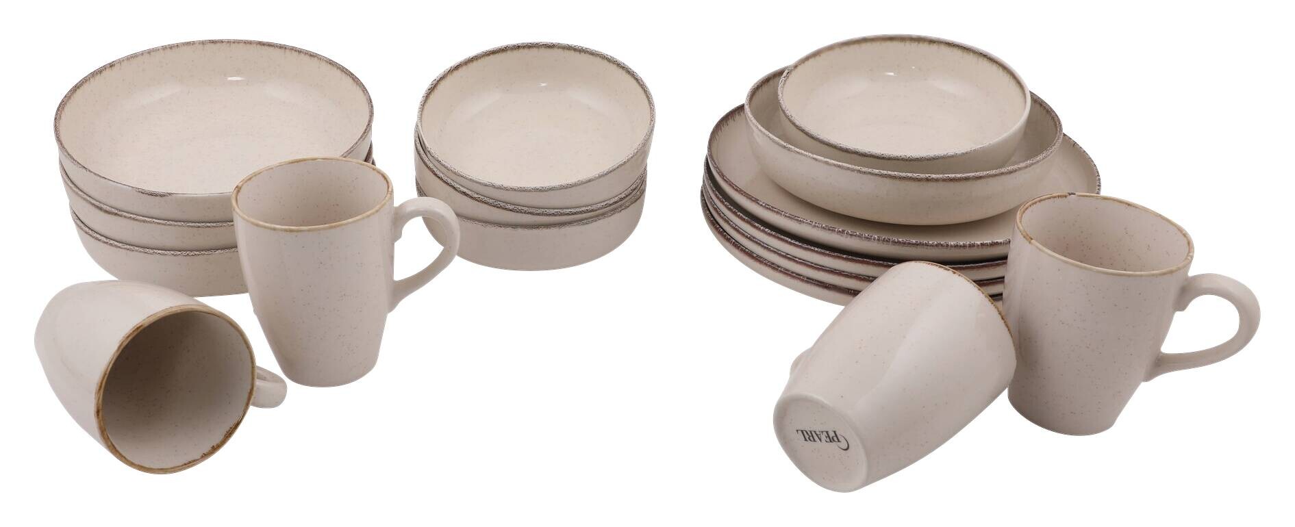 HermiaConcept Tafelservice Dirk creme Porzellan 16 tlg.