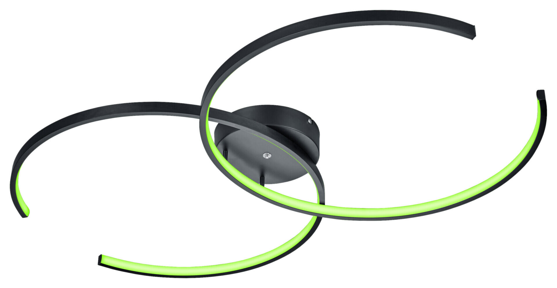 TRIO Deckenleuchte Citizen schwarz Metall B/H/T: ca. 94x8x55 cm 2 Brennstellen