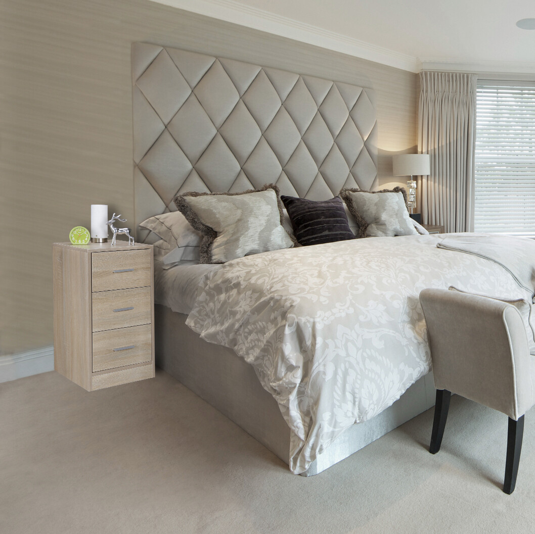 Nachtkonsole Sonoma Nachbildung B/H/T: ca. 35x68x38 cm