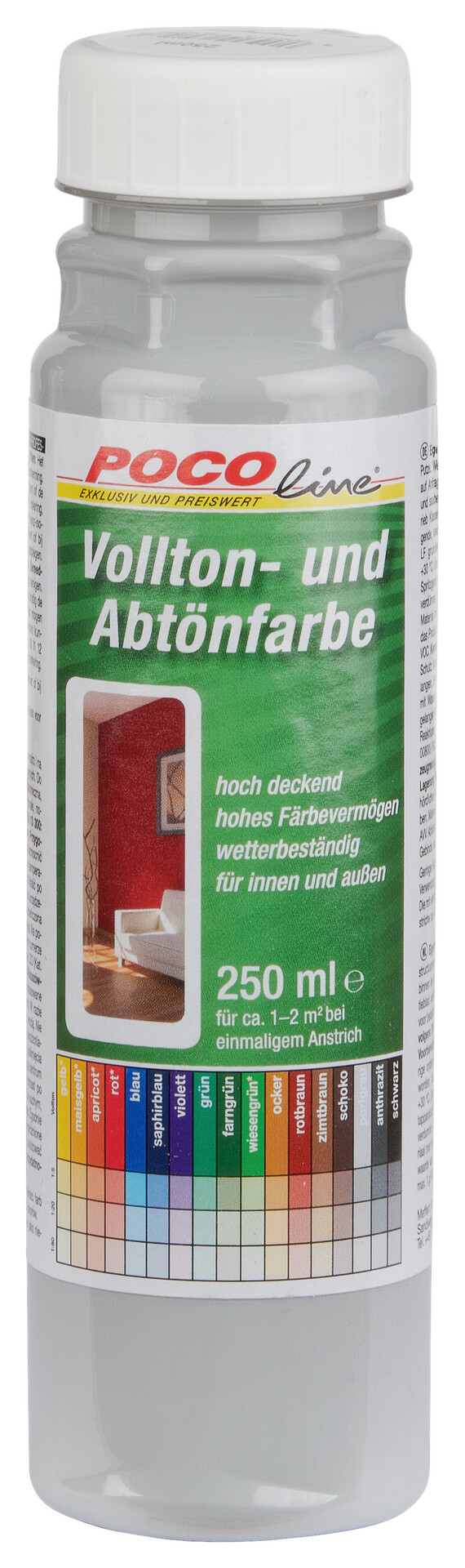 POCOline Vollton- und Abtönfarbe perlgrau ca. 0,25 l