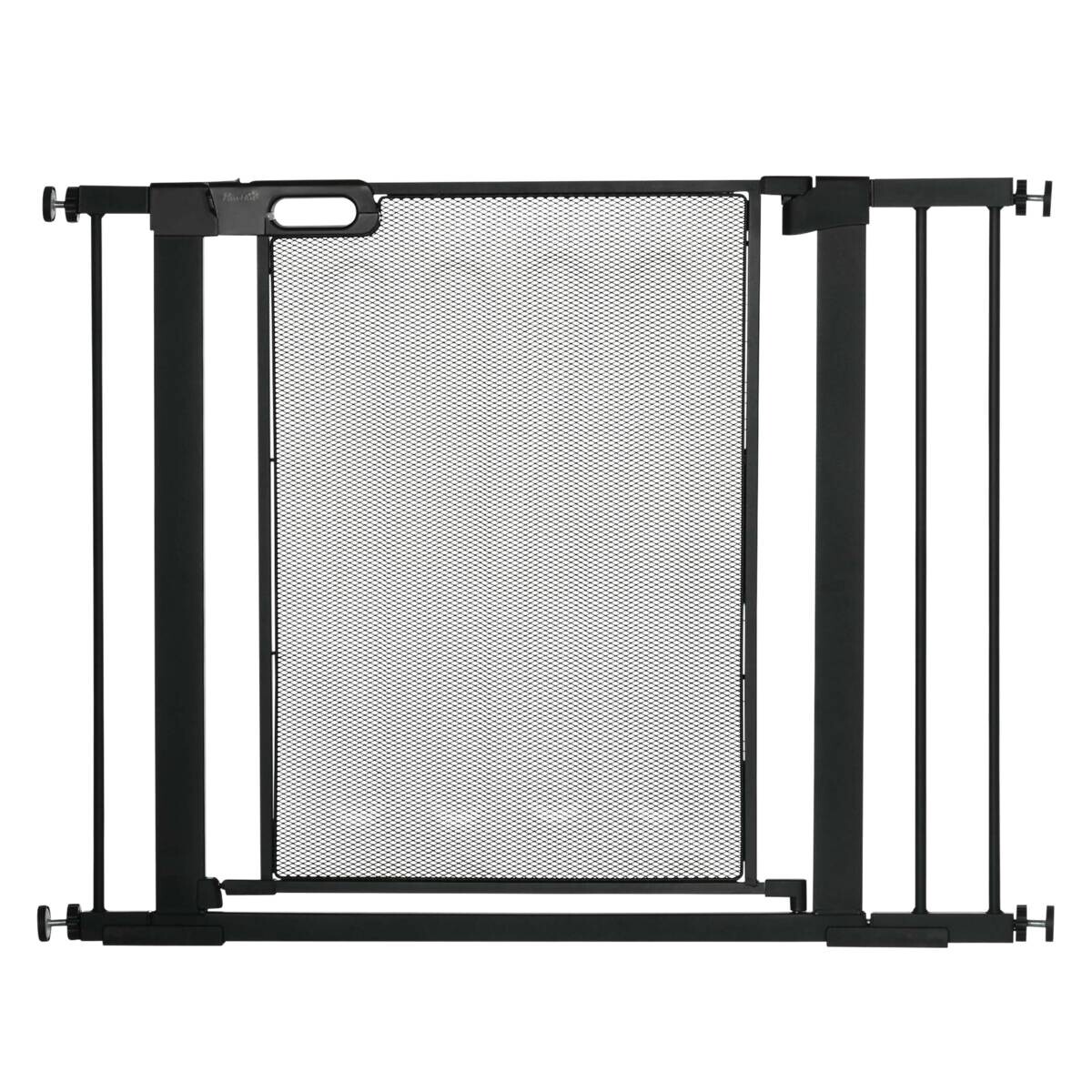 PawHut Türschutzgitter schwarz Stahl B/H/L: ca. 2x76x103 cm