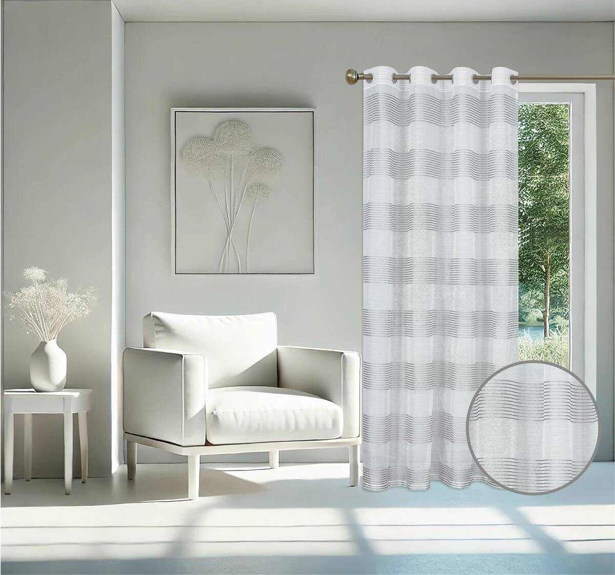 home Topline Ösenvorhang Mina anthrazit B/L: ca. 135x245 cm