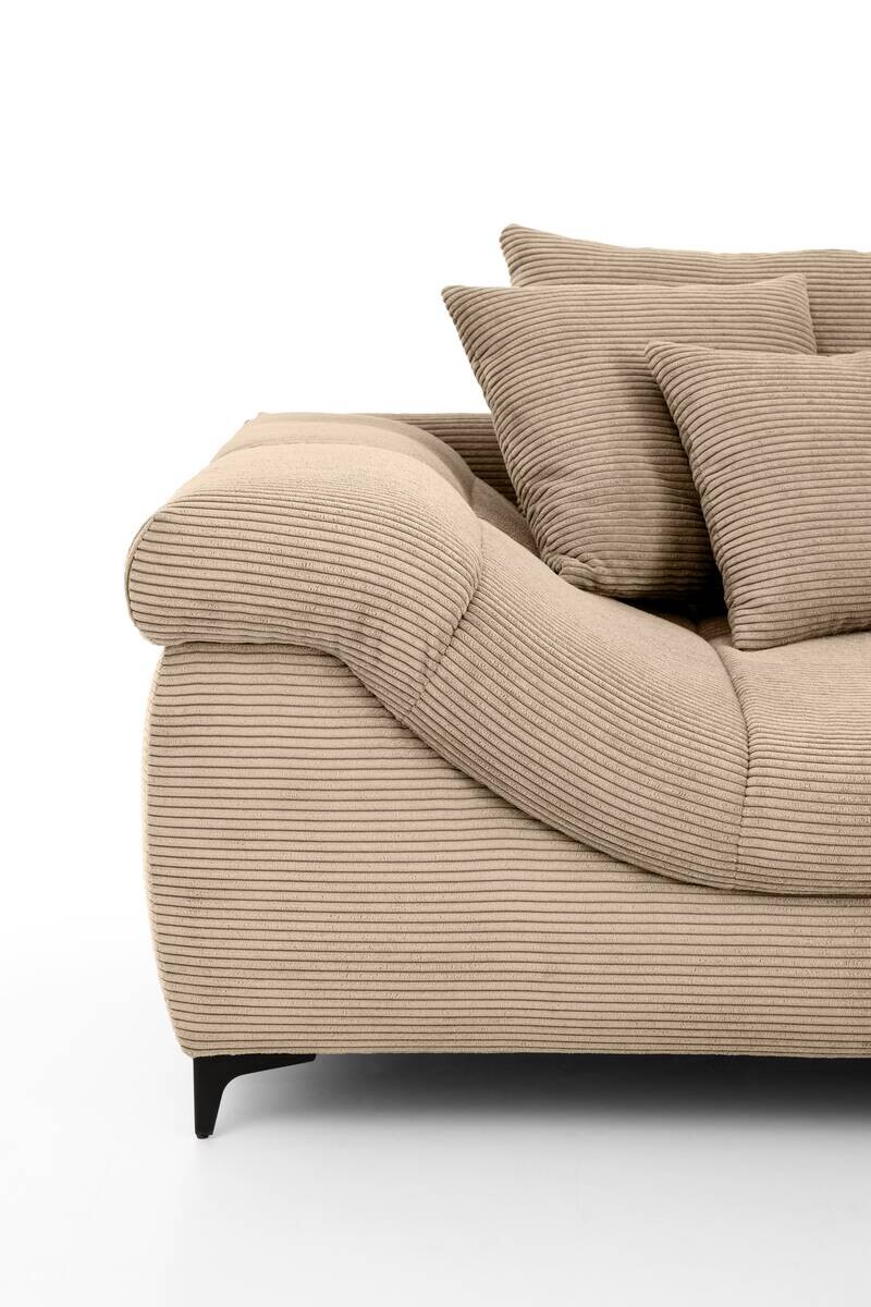 Ecksofa taupe Microfaser B/H/T: ca. 332x96x227 cm