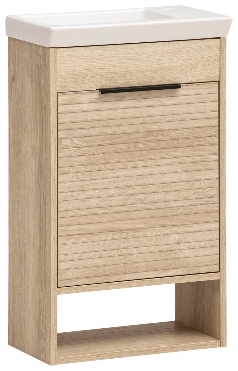 Waschplatz Mads Eiche Nachbildung weiß B/H/T: ca. 45,5x78x27,5 cm