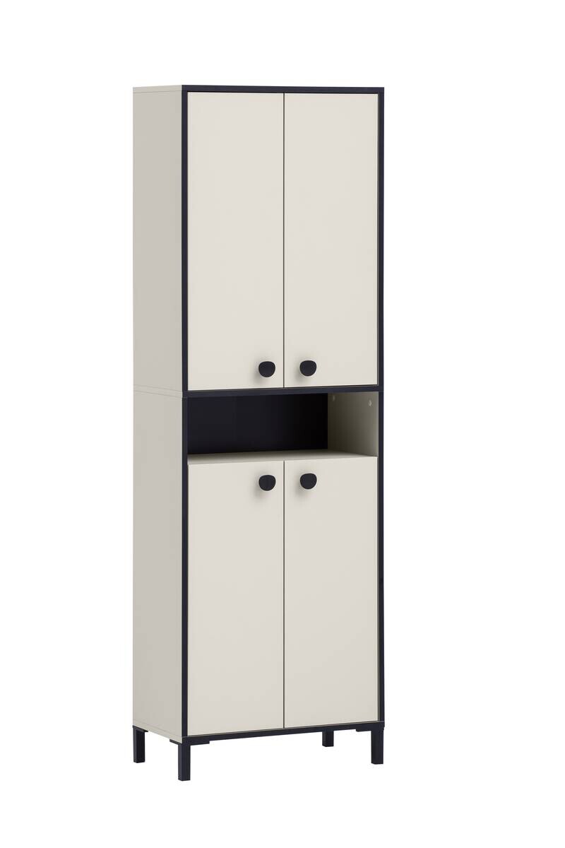 Schuhschrank Edda beige hell B/H/T: ca. 60,2x185x33,05 cm