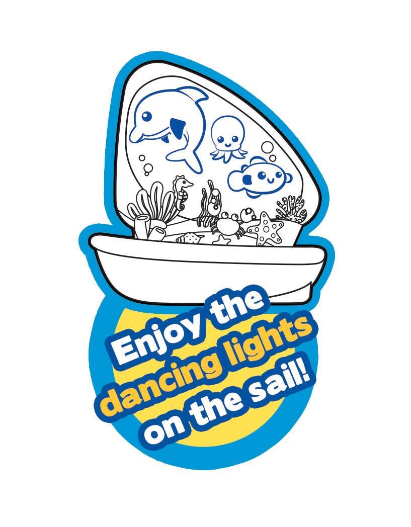 BBJunior Badespielzeug Splash 'n Play Light Up Segelboot B/H/L: ca. 8,2x8,2x15 cm