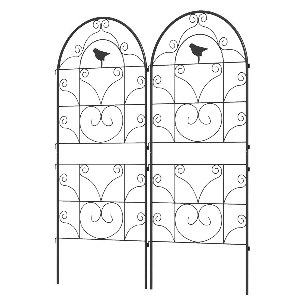 Outsunny Rankgitter schwarz B/H/L: ca. 1,3x120x50 cm