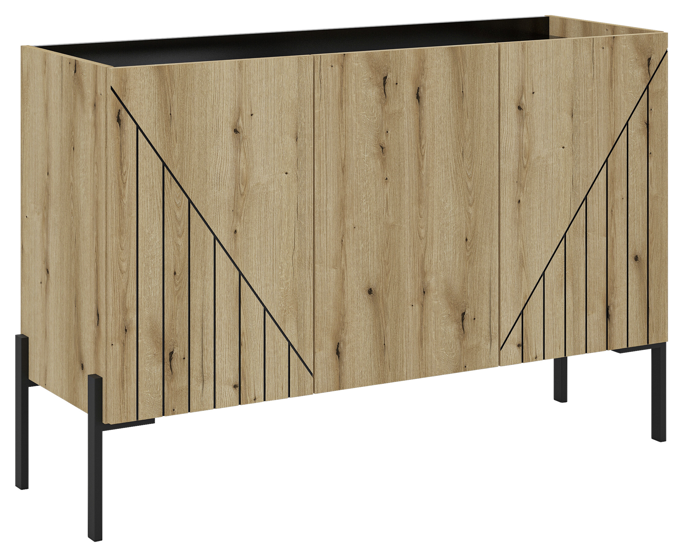 Sideboard Neo Evoke Oak Nachbildung schwarz B/H/T: ca. 120x81x40 cm Sideboard Neo Evoke Oak Nachbildung schwarz B/H/T: ca. 120x81x40 cm