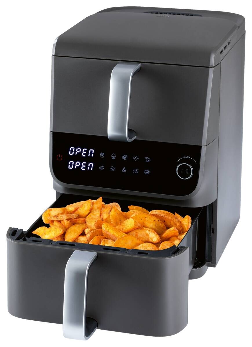 GOURMETmaxx Heißluftfritteuse 16404 schwarz Metall B/H/L: ca. 28,4x40x43 cm ca. 3,5 l