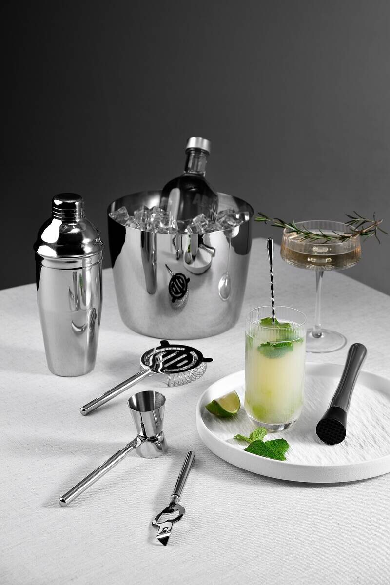 MASTERPRO Cocktail-Set THE DROP silber Edelstahl