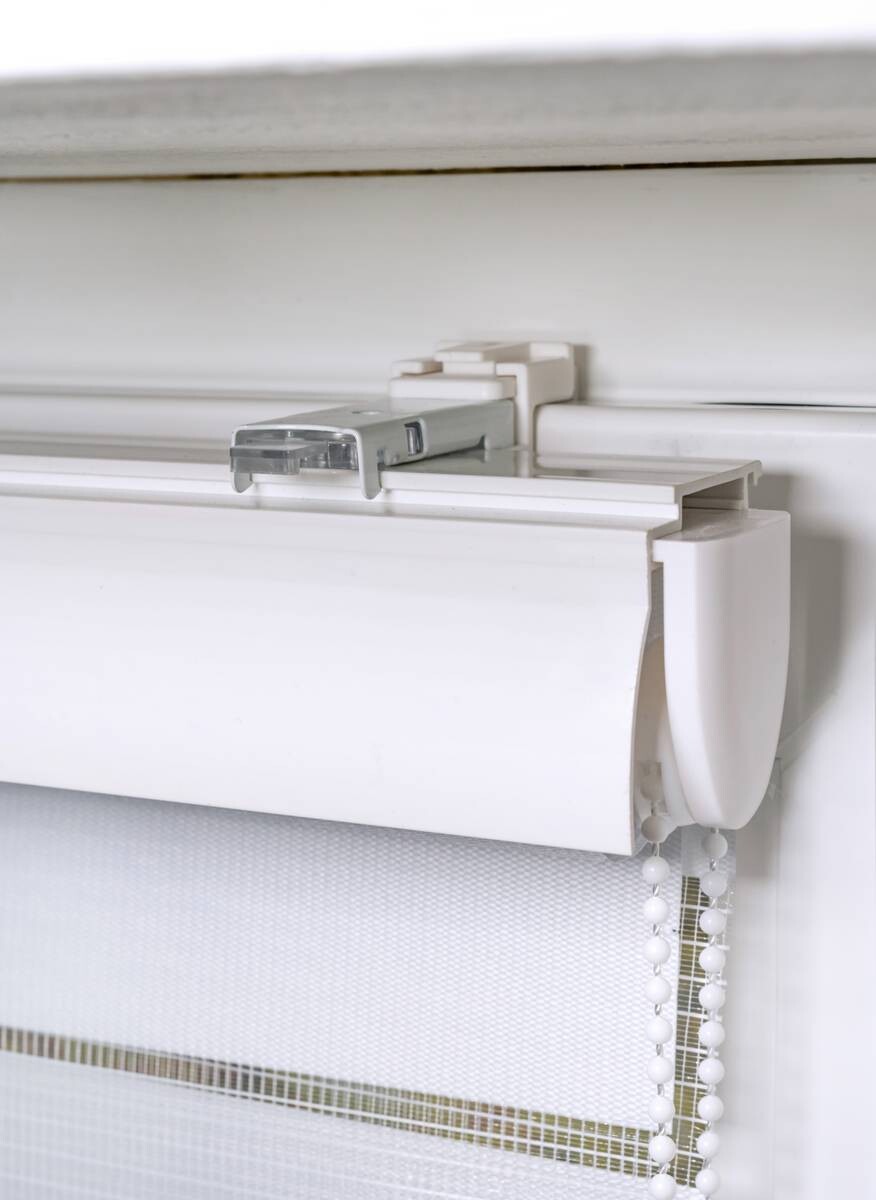 Doppelrollo mit Blende weiß B/L: ca. 45x160 cm