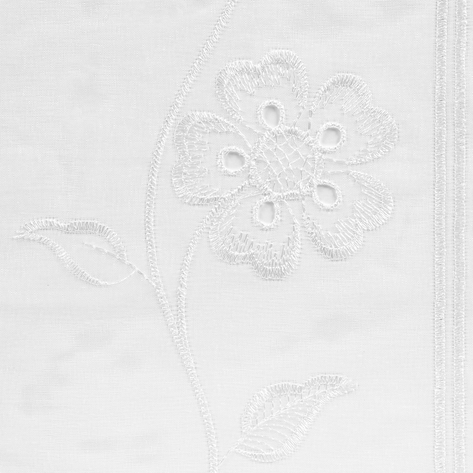 Scheibengardinen-Meterware Amore weiß H: ca. 60 cm