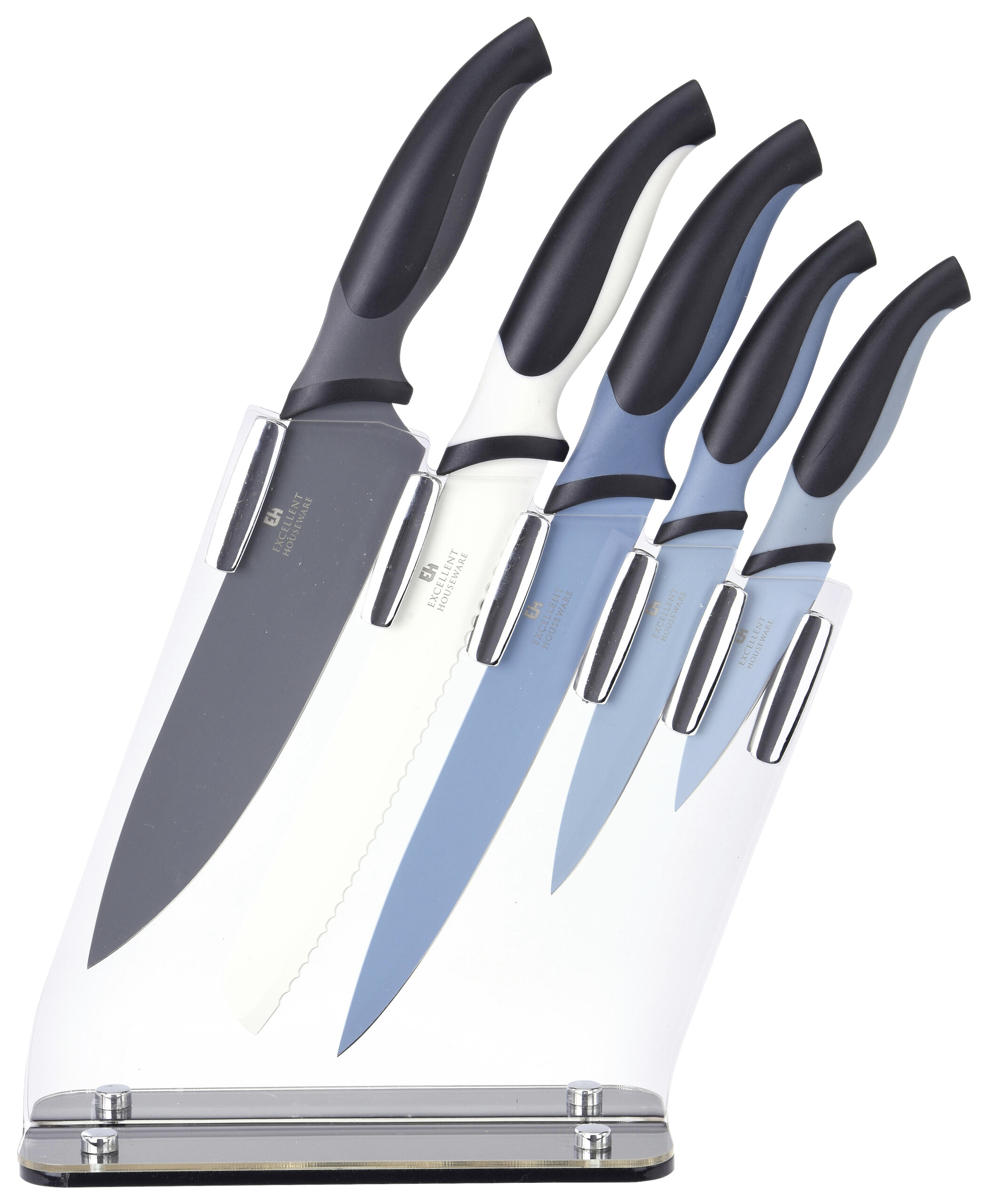 Household Blue Messerset mehrfarbig Edelstahl 5 tlg.