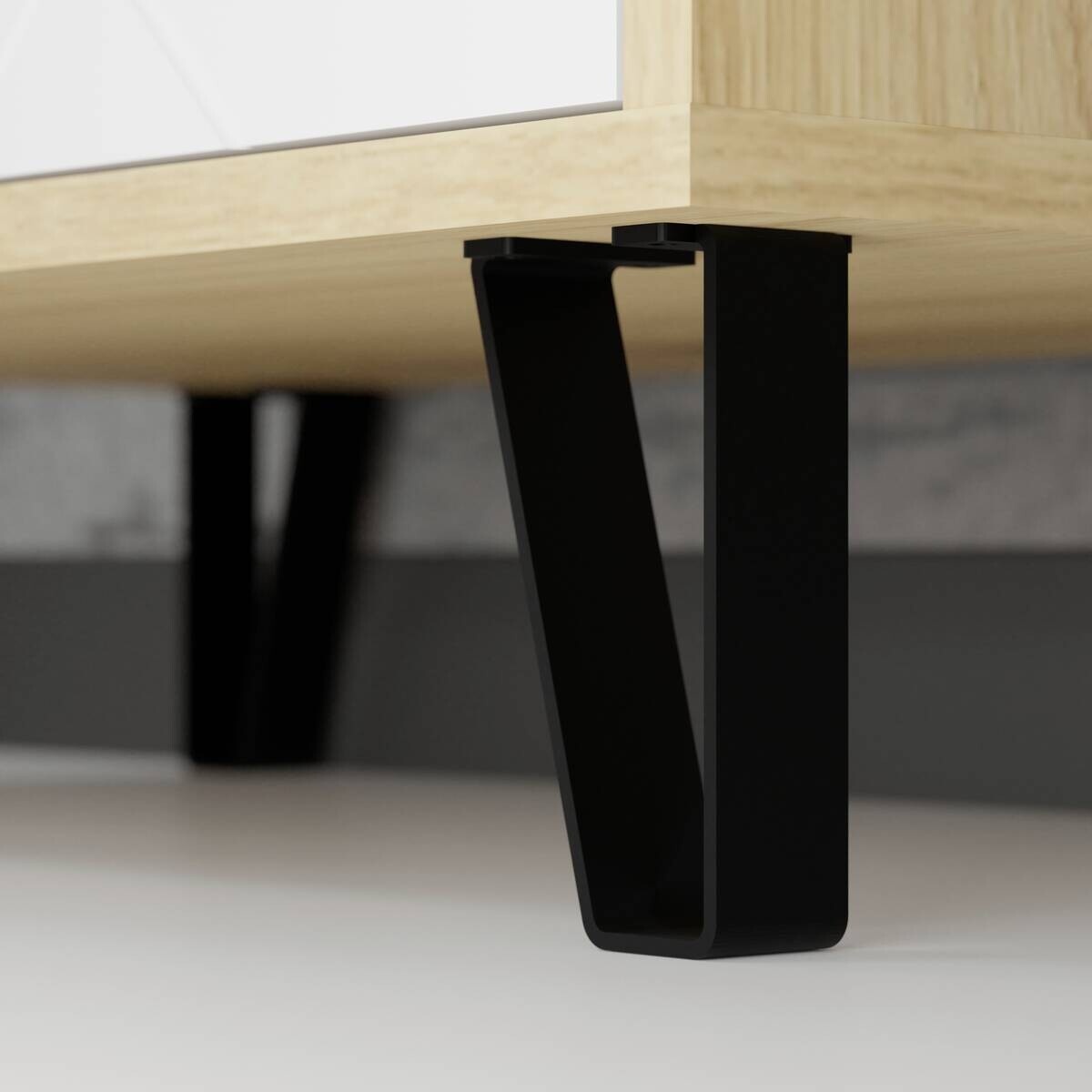 Kommode BILBAO Eiche Artisan Nachbildung weiß matt B/H/T: ca. 123,4x75,2x40 cm