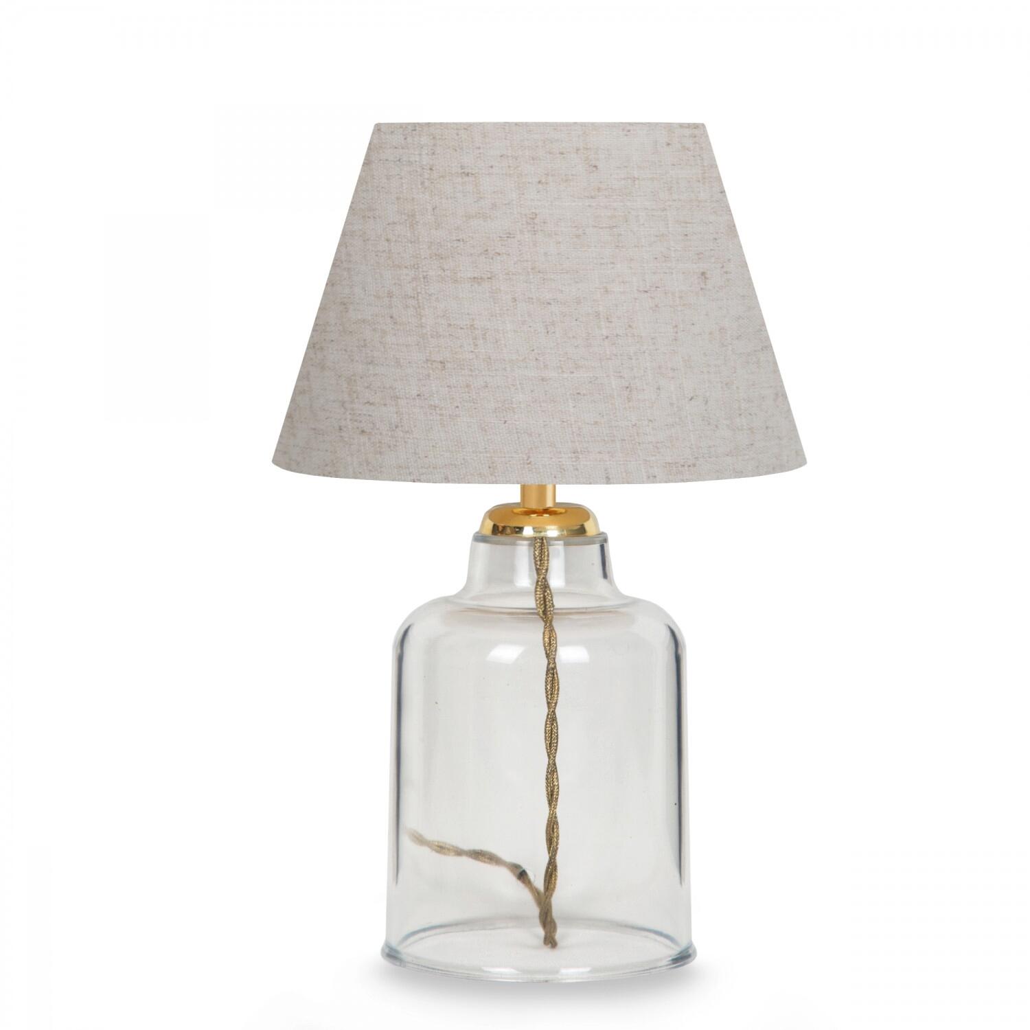 Opviq Tischleuchte creme PVC B/H/L: ca. 22x30x22 cm E27 1 Brennstellen