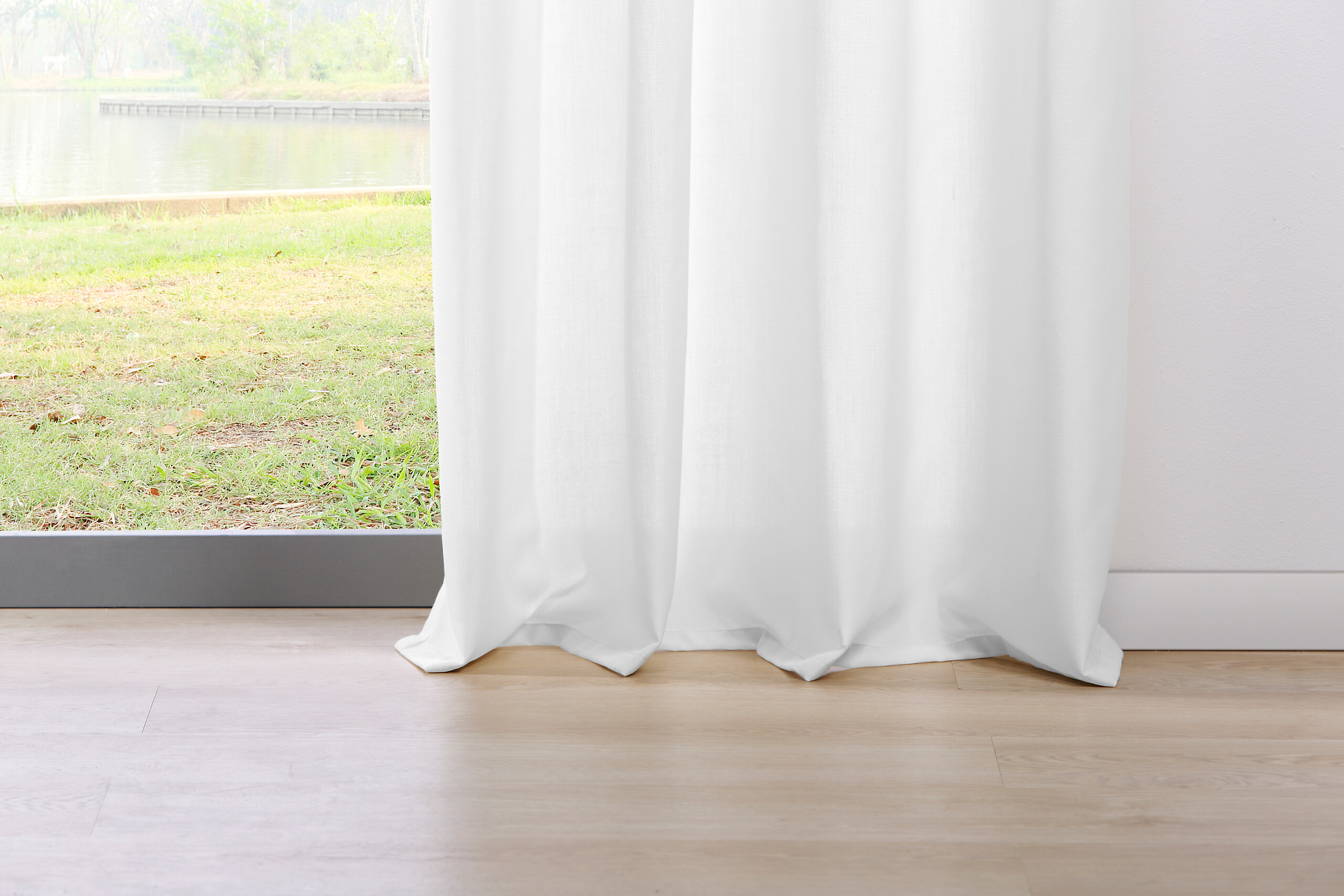 Ösenvorhang 2er Pack Mood weiß B/L: ca. 135x245 cm