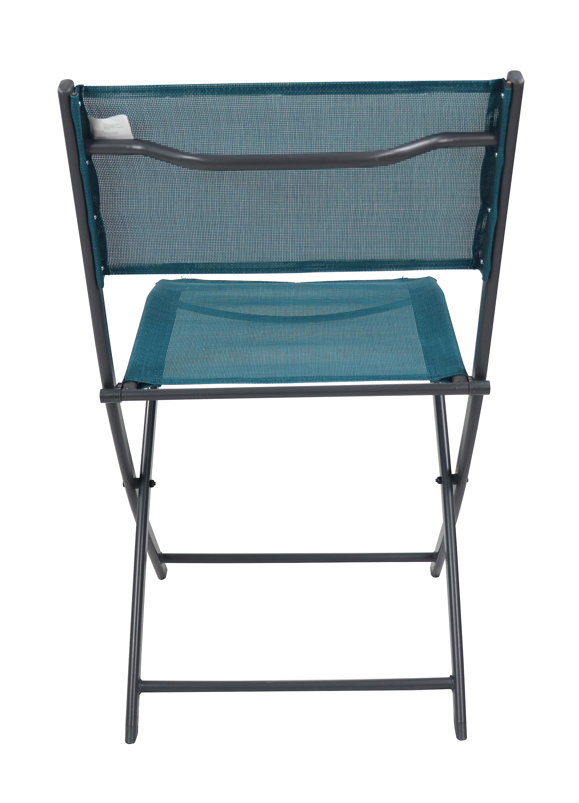 VCM Gartenstuhl 2er Set blau Stahl B/H/L: ca. 45x79x46 cm